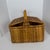 Farmhouse Vintage Early 20th Century Double Lidded Wicker Picnic. Basket For Sale - Image 3 of 17