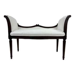 Early 20th Century French Country Newly Upholstered Bench For Sale