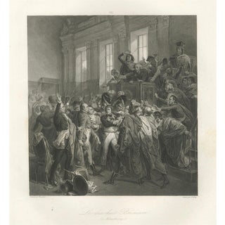 After François Bouchot, The Coup of 18 Brumaire Napoleon Seizes Power, Engraving, 1840 For Sale