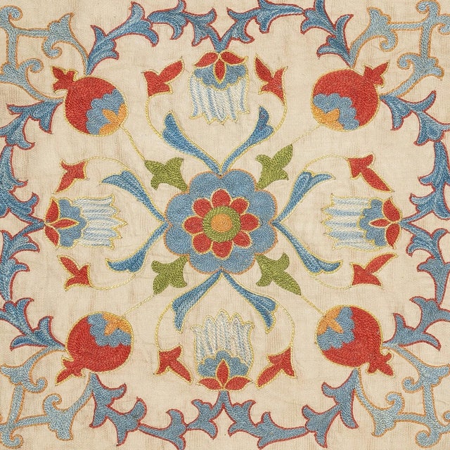 New Hand-Embroidered 100% Silk Cushion Cover – Authentic Uzbek Textile Art Elevate your home décor with this exquisite...