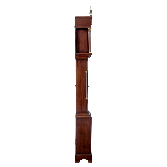 Antique Long Case Clock in Inlaid Mahogany by William Underwood, 1760 For Sale - Image 3 of 10