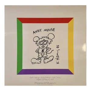 Andy Warhol American, 1928–1987 Keith Haring, Andy Warhol, Walt Disney Museum Poster, 1991, Original and Rare