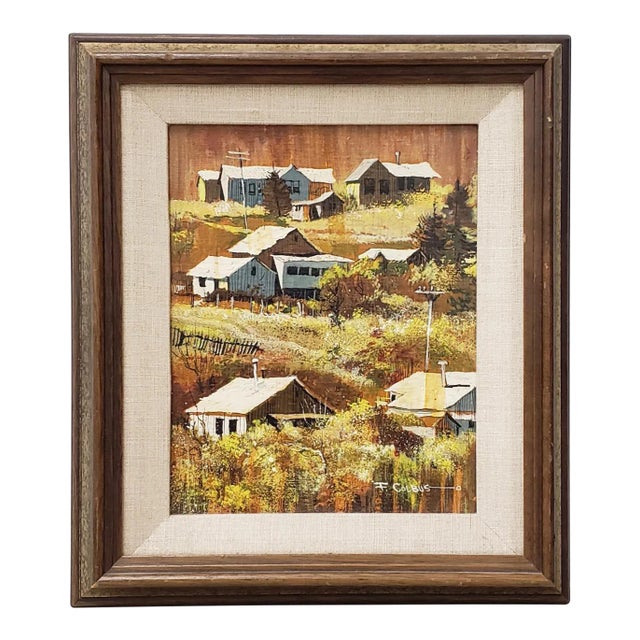 Frederick Colbus (California, 1917-1986) Original Oil on Panel C.1960s For Sale