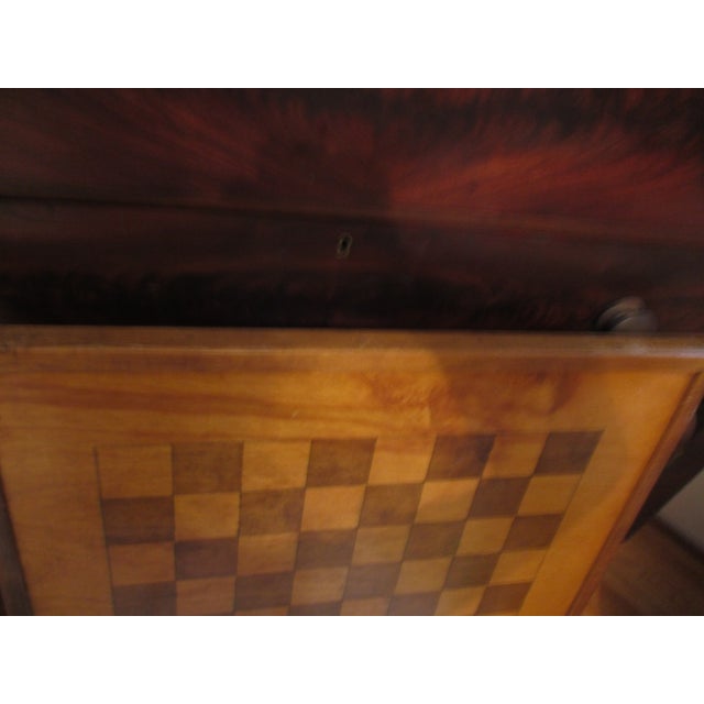 American Large Vintage Handmade Wooden Gaming Chess / Checker Board 25.25" X 25.25 For Sale - Image 3 of 4