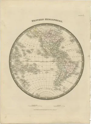 Antique Map of the Western Hemisphere by Wyld, 1845