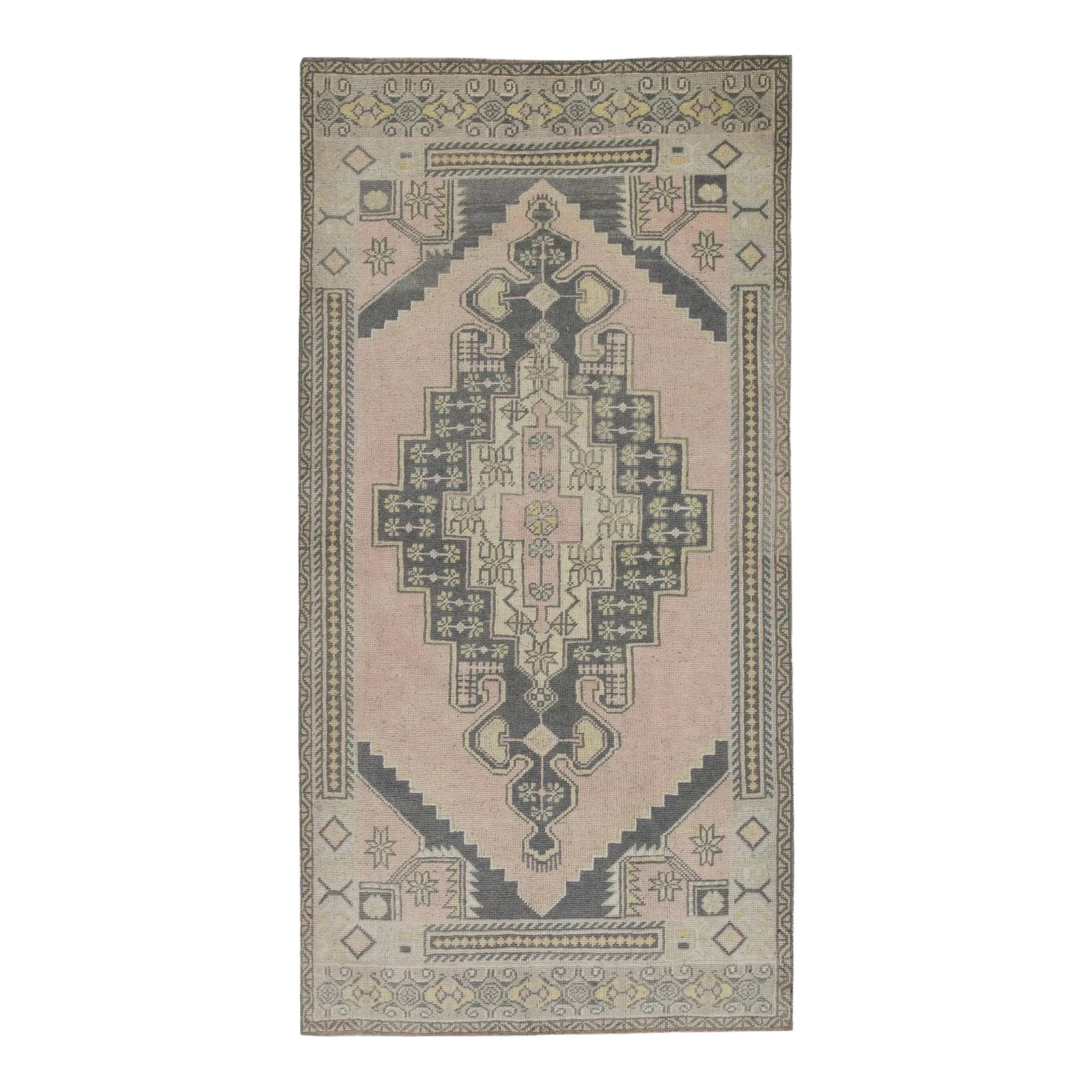 ROUND112cm\"Clockwork”ViNTAGE TURKiSH RUG Colorful Kilim Rug, 112