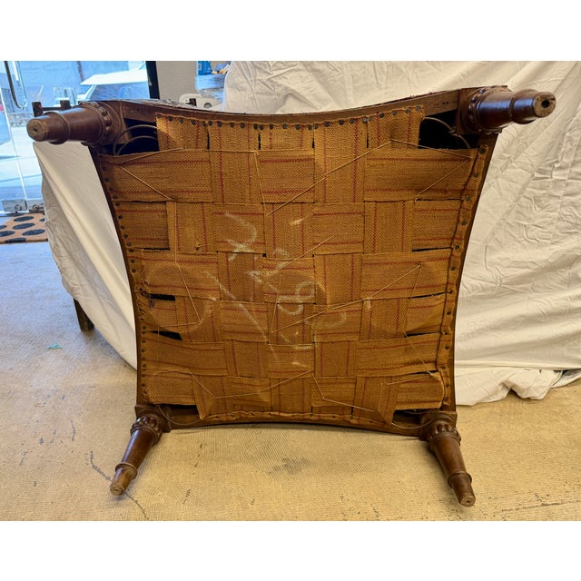 Wood French 19th C Louis XVI Tapestry Footstool or Ottoman For Sale - Image 7 of 8