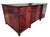 2010s Restored French Art Deco Executive Desk | 72" Sunburst Veneer Pedestal Desk For Sale - Image 5 of 16