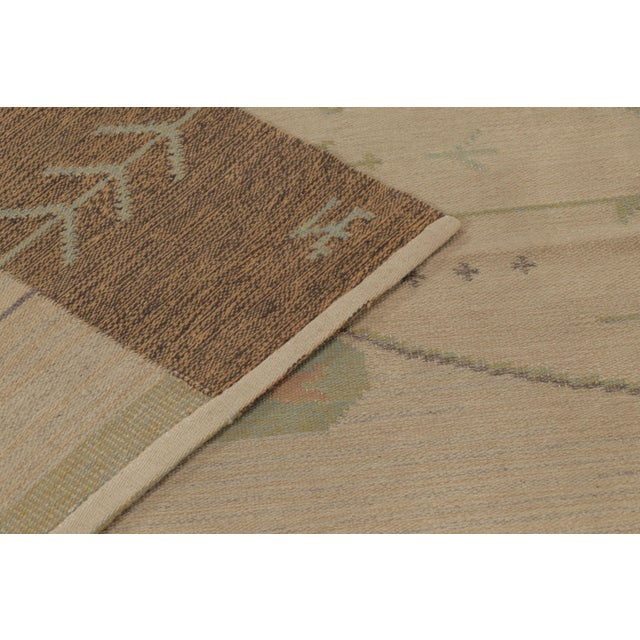 Vintage Swedish Kilim With Eva Nemeth Inspired Design in Beige - Rug & Kilim For Sale - Image 10 of 10