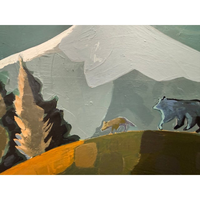 "Happy Animals" Painting of Wildlife Crossing by LWren Walraven For Sale In Santa Fe - Image 6 of 14