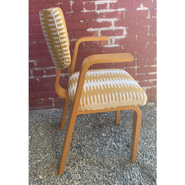 1950s 1950s Bentwood Upholstered Side Arm Chair For Sale - Image 5 of 13