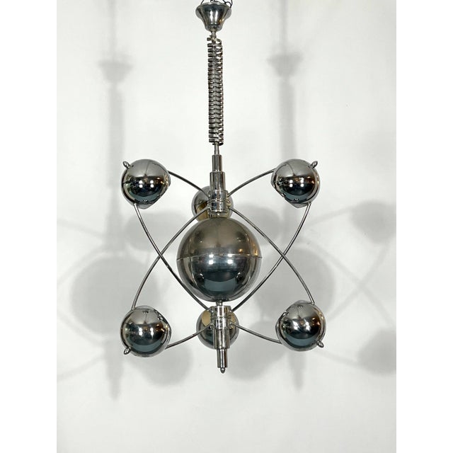 Satellite Chrome Chandelier by Goffredo Reggiani, 1960s For Sale - Image 17 of 18