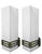 Elegant and architectural, this set of twelve limited-edition Grattacielo sconces features rectangular frosted Murano...