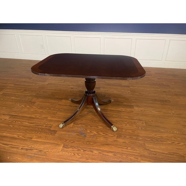 Wood Traditional Mahogany Breakfast Table by Leighton Hall. Made-To-Order For Sale - Image 7 of 11