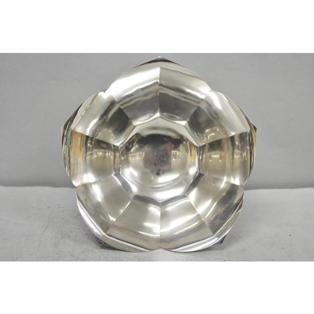 Mid-Century Modern Vintage Mid Century Modern Silver Plated Lotus Flower Petal Decorative Bowl For Sale - Image 3 of 16