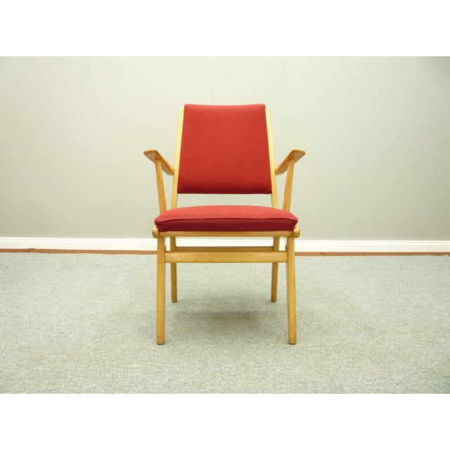 1960s Set of Mid-Century Beech Armchairs, 1962 For Sale - Image 5 of 9