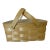 Vintage 1970's Woven Picnic Basket For Sale
