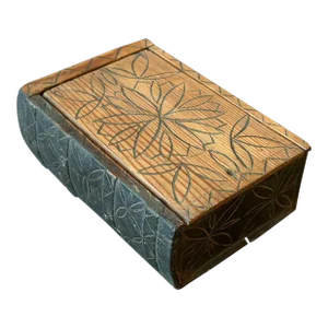 Antique Pennsylvania Dutch Trompe l'Oeil Book Box, Circa 1793