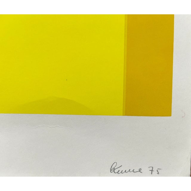 Mid-Century Modern German Mid Century Signed Limited Edition Geometric Lithograph For Sale - Image 3 of 5
