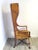 1970s French Revival Porter’s Canopy Chair in Fruitwood and Ochre Velvet For Sale - Image 10 of 11