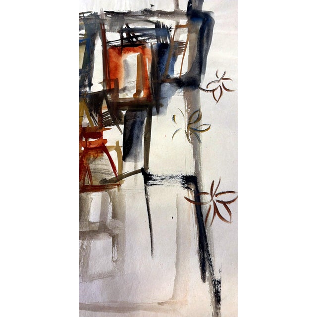 Abstract Drawing on Textured Paper For Sale - Image 9 of 15