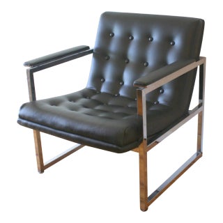 Mid Century Modern Milo Baughman Style Armchair For Sale
