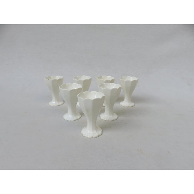 Ceramic Antique Art Nouveau Ceramic Egg Cups by Adolf Behrmann for Max Roesler, Set of 7 For Sale - Image 7 of 17
