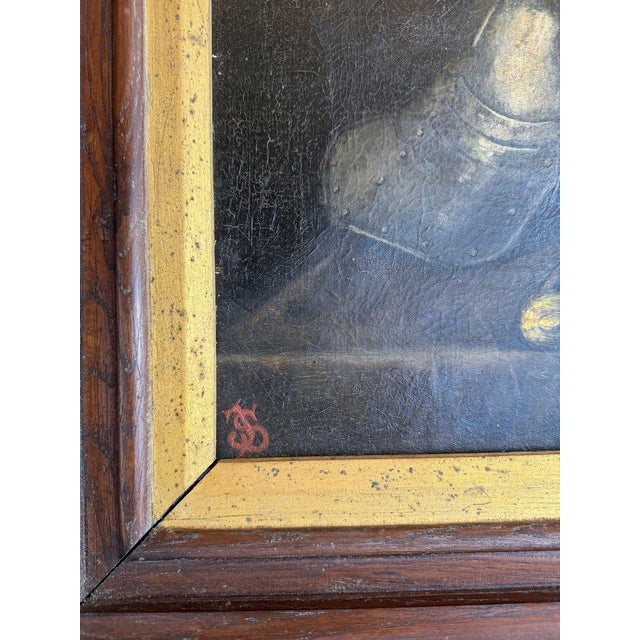 Unkwown, Still Life with Helmet and Antique Objects, 1800s, Oil on Canvas For Sale - Image 4 of 8