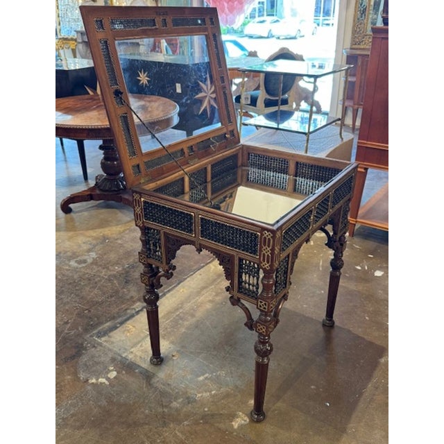 Syrian Carved Vitrine Table For Sale In Dallas - Image 6 of 8
