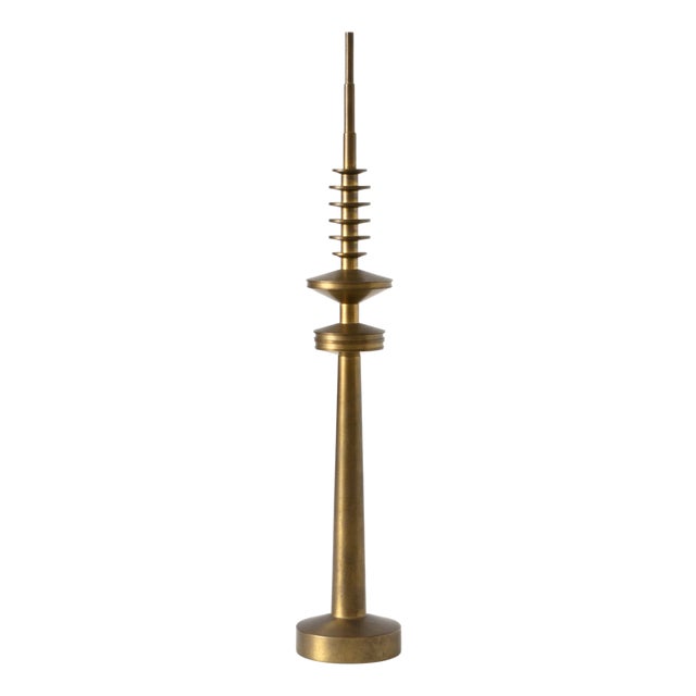 Vintage German Brass Hamburg TV Tower Model, 1970s For Sale