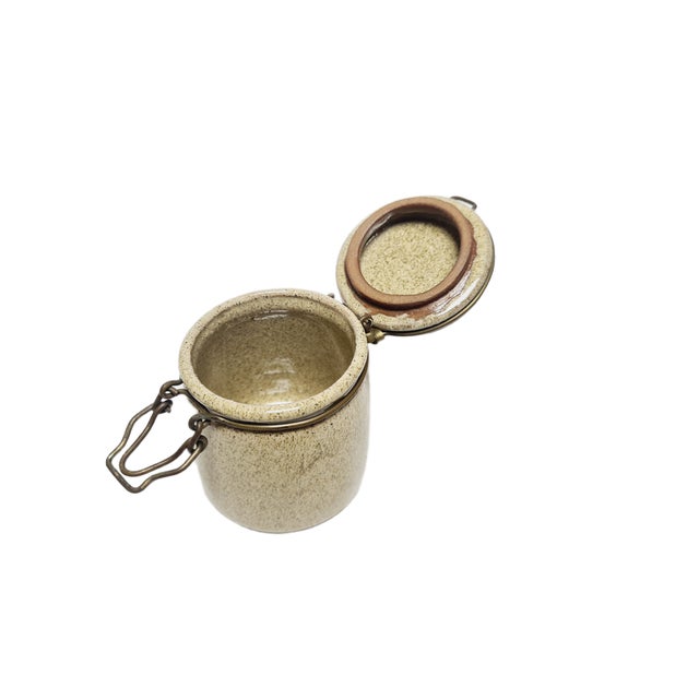 Goldenrod Kitchen Container, Czechoslovakia, 1960s For Sale - Image 8 of 13