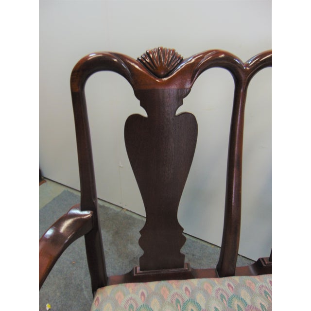 Queen Anne Style Solid Mahogany Settee Chairish