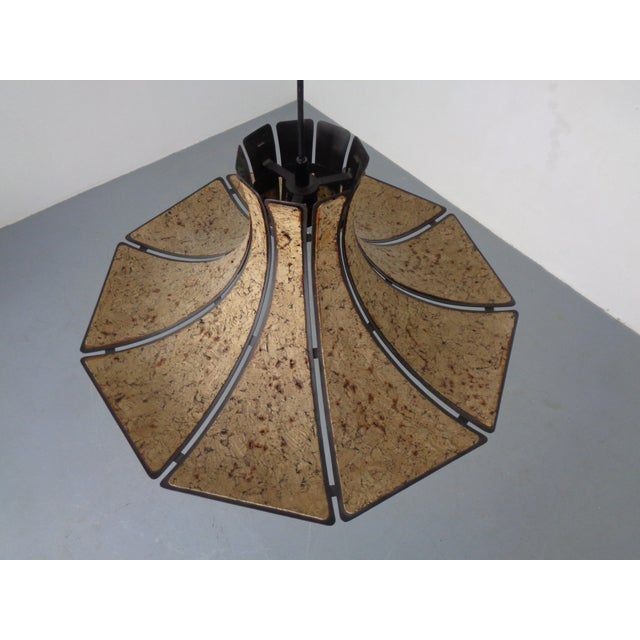 Cork & Metal Semi Pendant Lamp in the style of Ingo Maurer, Germany, 1970s For Sale - Image 6 of 18