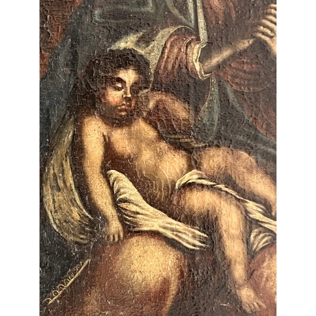 Spanish School Artist, Virgin and Child, Oil on Canvas, 18th Century For Sale - Image 3 of 11