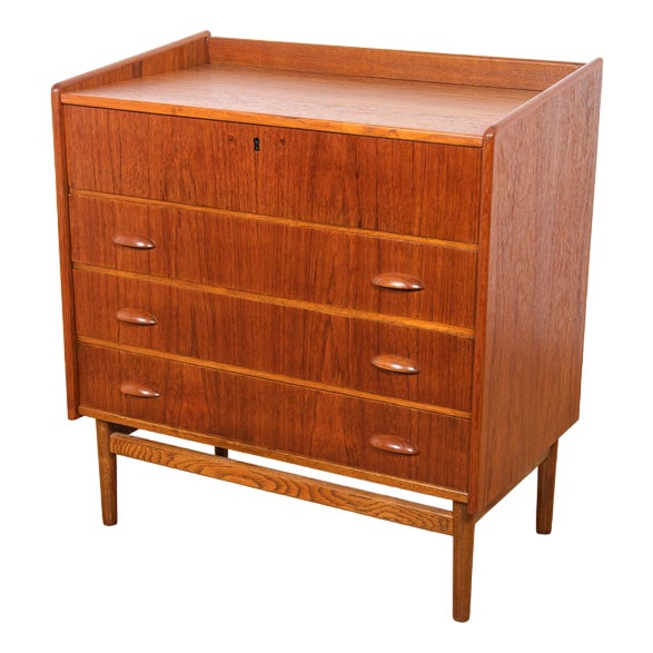 Mid-Century Danish Teak Dressing Table, 1960s For Sale