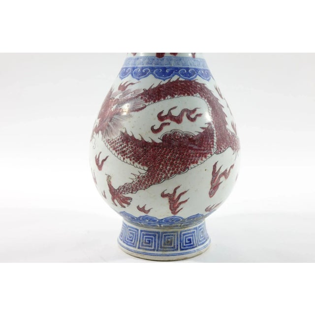 A Pair of Antique Chinese Porcelain Vases with 6 Marks - 9" x 9" x 18"