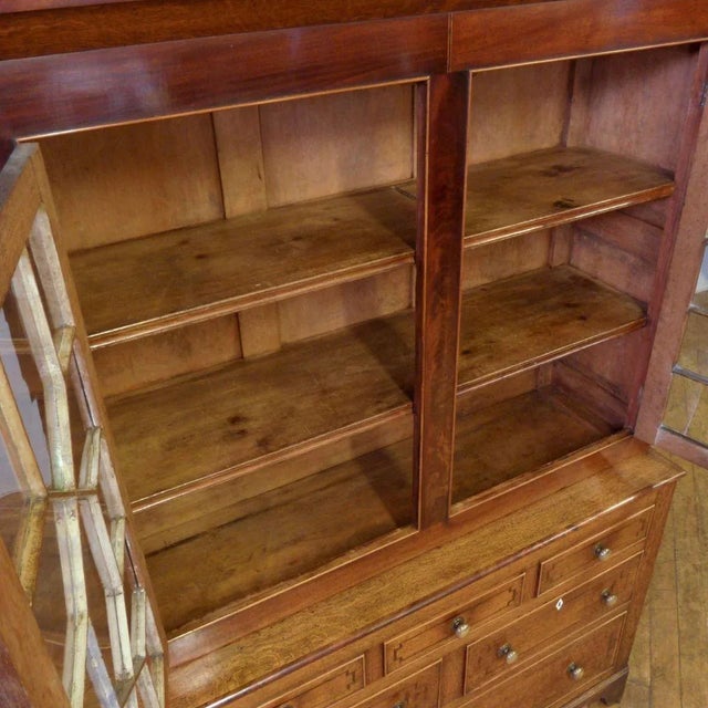 Brown Welsh Oak and Mahogany Cupboard, 1800s For Sale - Image 8 of 12