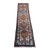 Antique Persian Serab Runner, Handwoven Wool, Geometric Pattern, Ivory & Blue, 3’ X 11’ For Sale