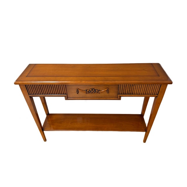 Italian Mid-Century Console Table With Reeded Detail For Sale - Image 4 of 12
