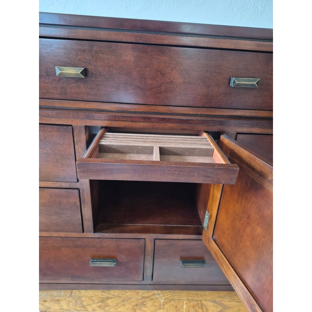 Mission Revival Dresser & Mirror Set For Sale In Denver - Image 6 of 13