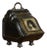 English Victorian Period 1880s Black Coal Box with Hand-Painted Dog Motif For Sale