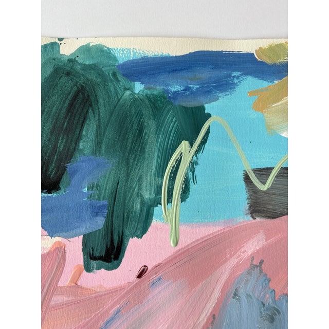 Paper Contemporary Abstract Acrylic and Pencil on Paper "Alter03" by Marcus Aitken For Sale - Image 7 of 7