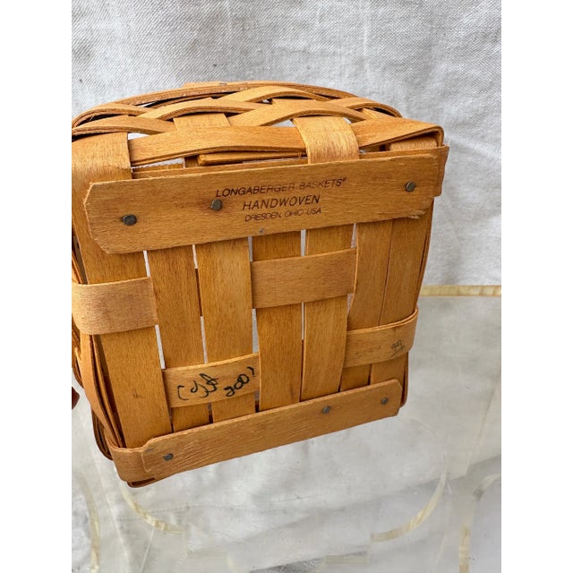 Vintage Small Longaberger Basket For Sale - Image 4 of 4