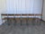Vintage Industrial School Chairs in Brown Fabric with Black Metal Bases, 1970s, Set of 6 For Sale - Image 4 of 18