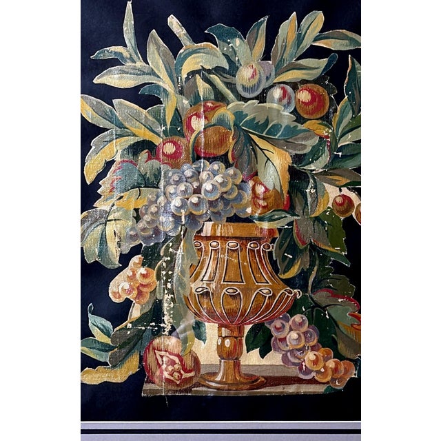 Late 18th Century Painting Cutout Oil on Canvas Framed With Faux-Bamboo Wood -01 For Sale - Image 5 of 12