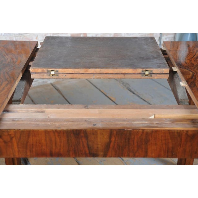 1930s Art Deco Extendable Dining Table in Beech and Spruce, Czech, 1930s For Sale - Image 5 of 18