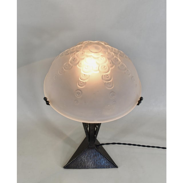1920s French Art Deco Lamp by A. Calmels & Muller Freres - 1920s France For Sale - Image 5 of 12