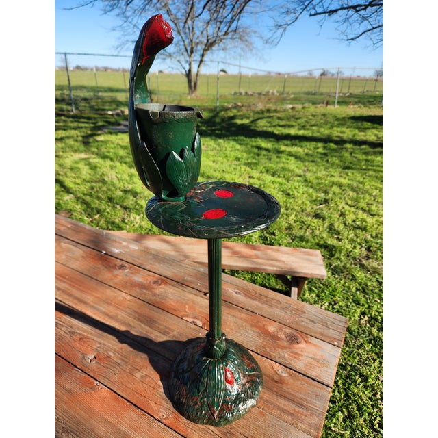 Rare Late 19th Century Art Nouveau Tulip Smokers Stand & Ashtray - Scroll Art Co This stunning art nouveau tulip smokers...