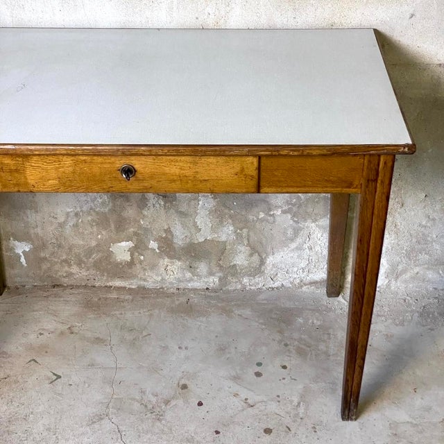 Vintage Desk in Wood and Formica, 1950s For Sale - Image 3 of 12