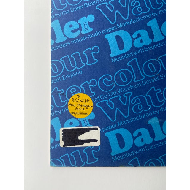 Original Published Diners Club Magazine Artwork Painting by Francis Wilford Smith "Smilby" Rare For Sale - Image 9 of 10